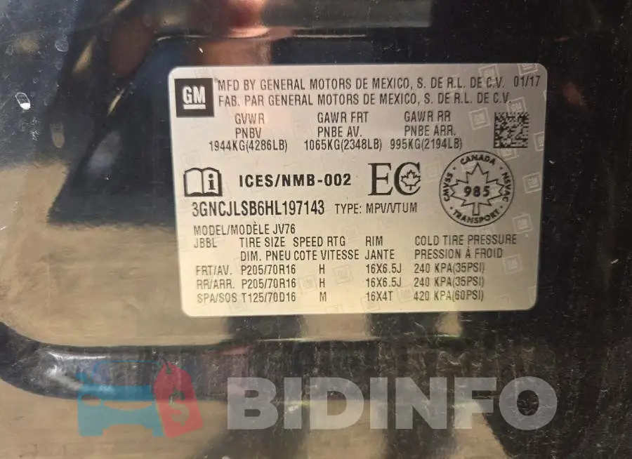 3GNCJLSB6HL197143 Photo# 12