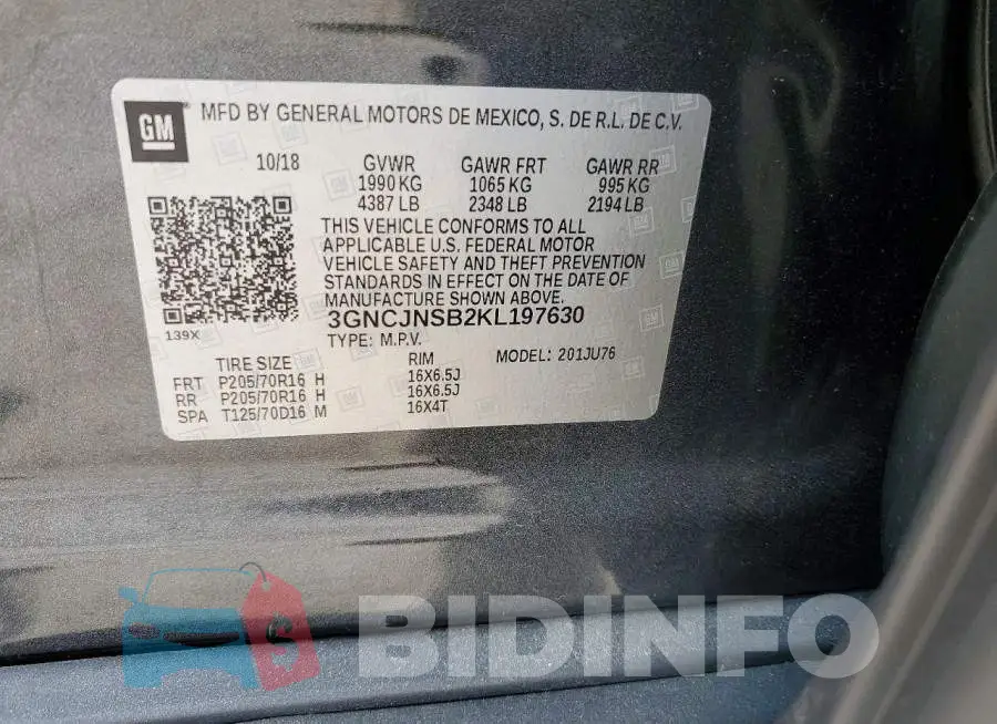 3GNCJNSB2KL197630 Photo# 13