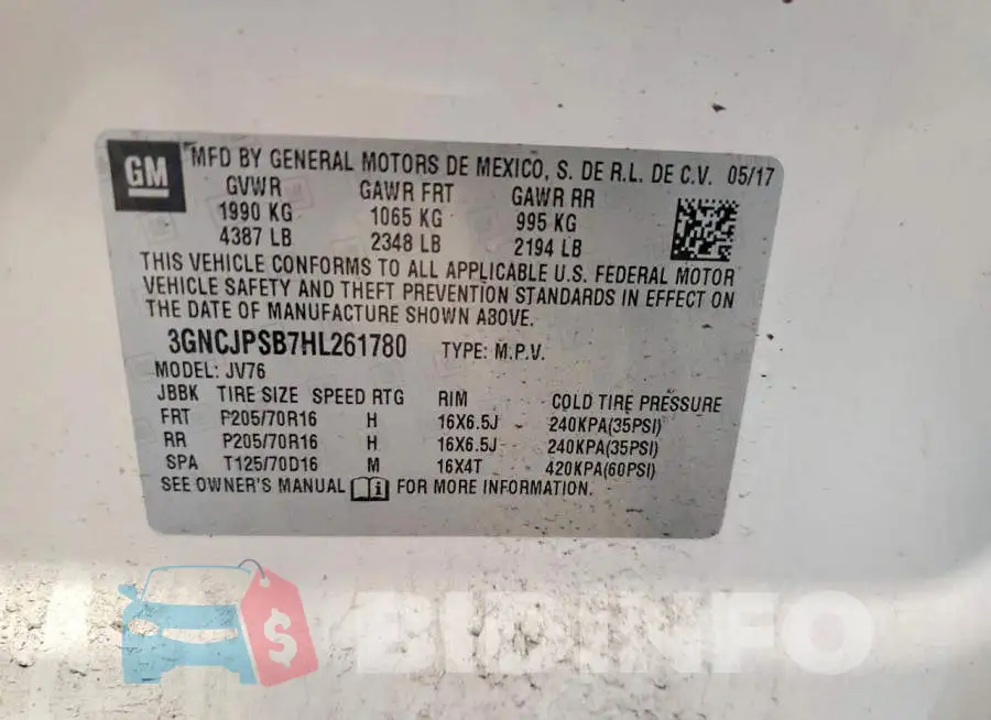 3GNCJPSB7HL261780 Photo# 13