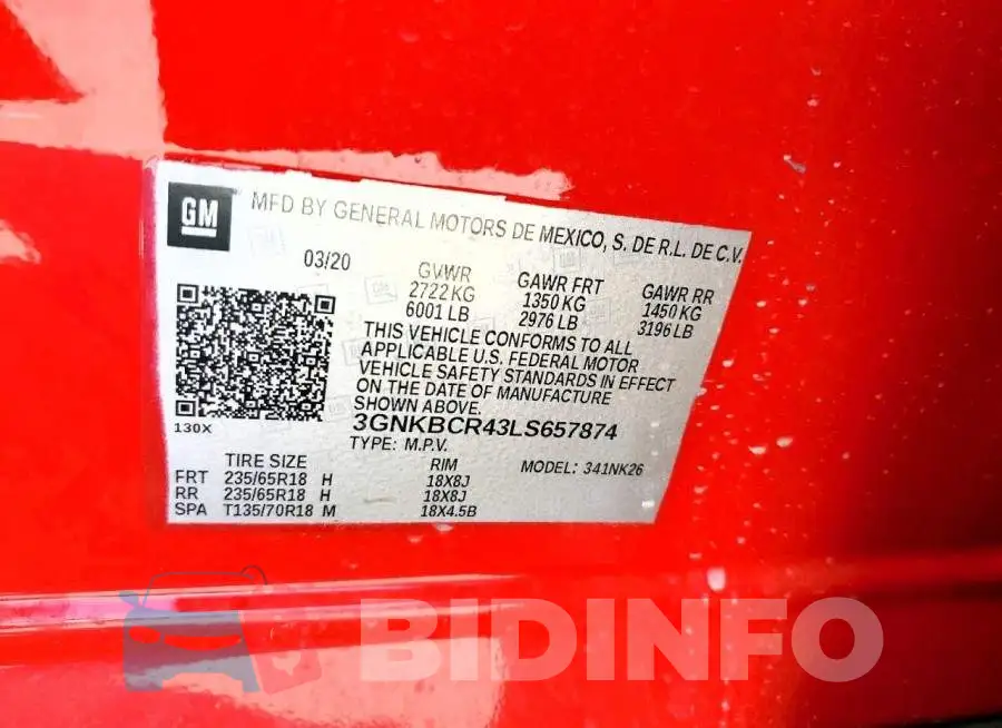 3GNKBCR43LS657874 Photo# 12