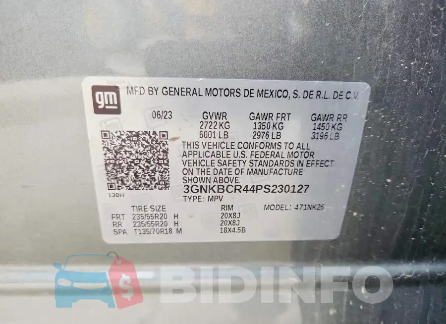 3GNKBCR44PS230127 Photo# 12