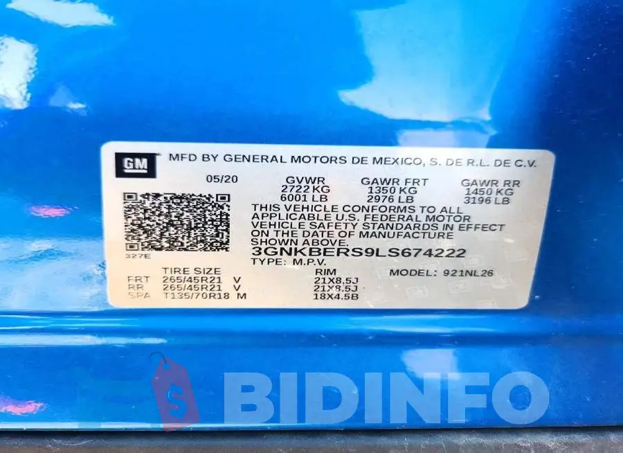 3GNKBERS9LS674222 Photo# 13
