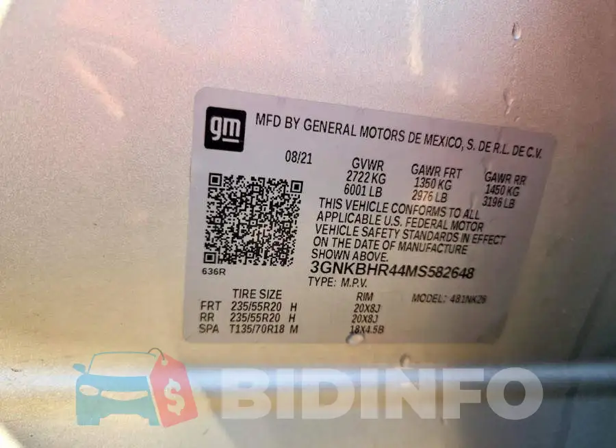 3GNKBHR44MS582648 Photo# 13