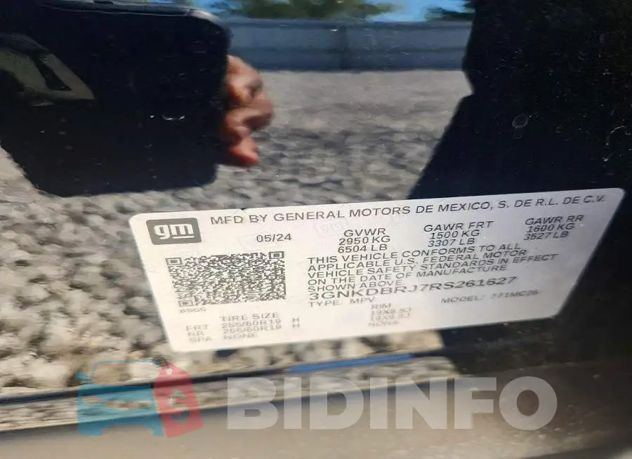3GNKDBRJ7RS261627 Photo# 13