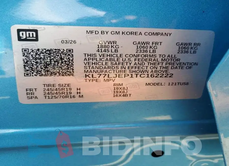 KL77LJEP1TC162222 Photo# 13