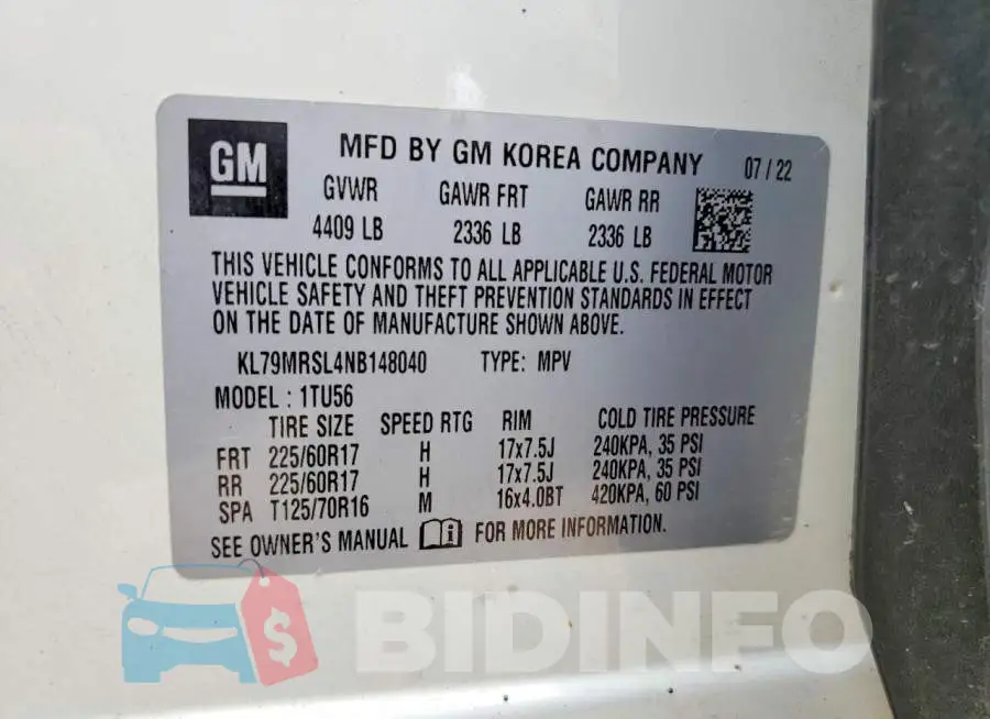KL79MRSL4NB148040 Photo# 14