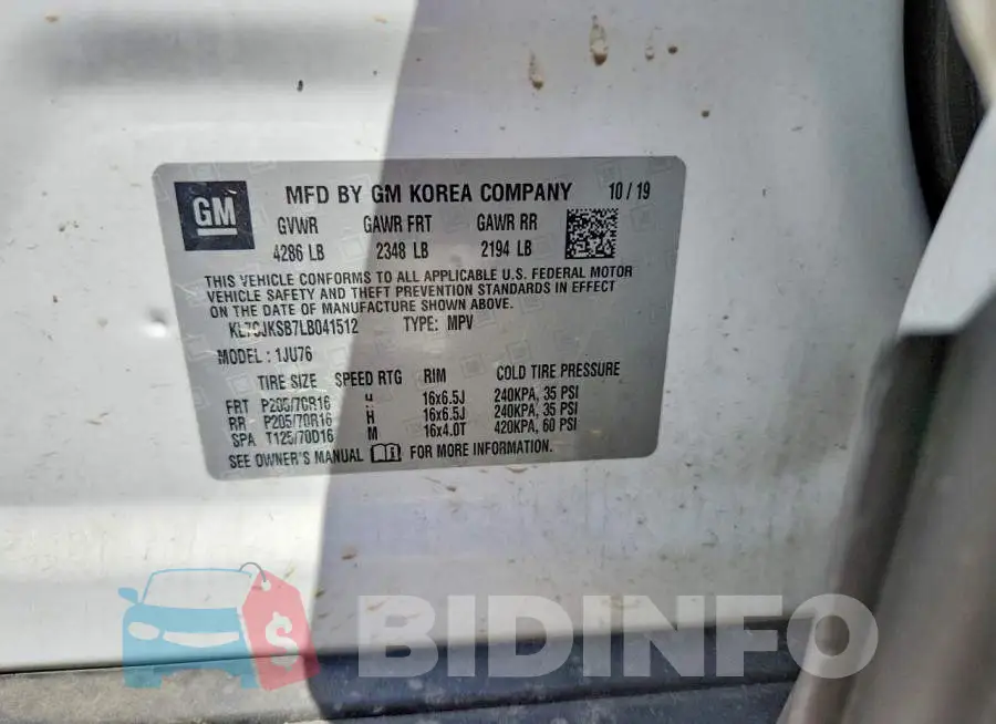 KL7CJKSB7LB041512 Photo# 13