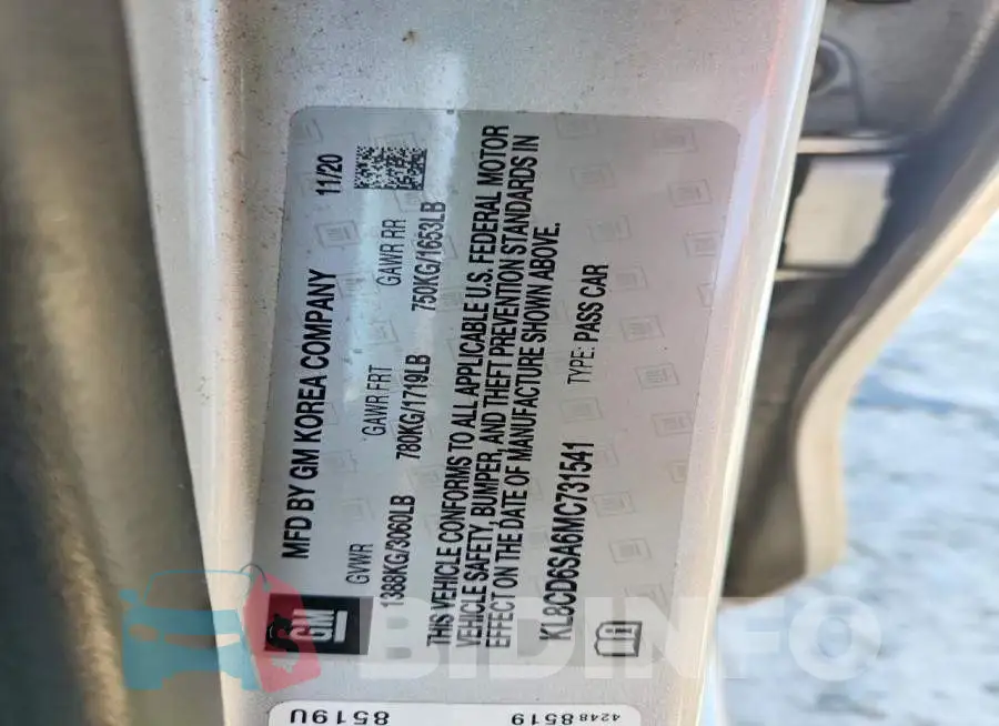 KL8CD6SA6MC731541 Photo# 12