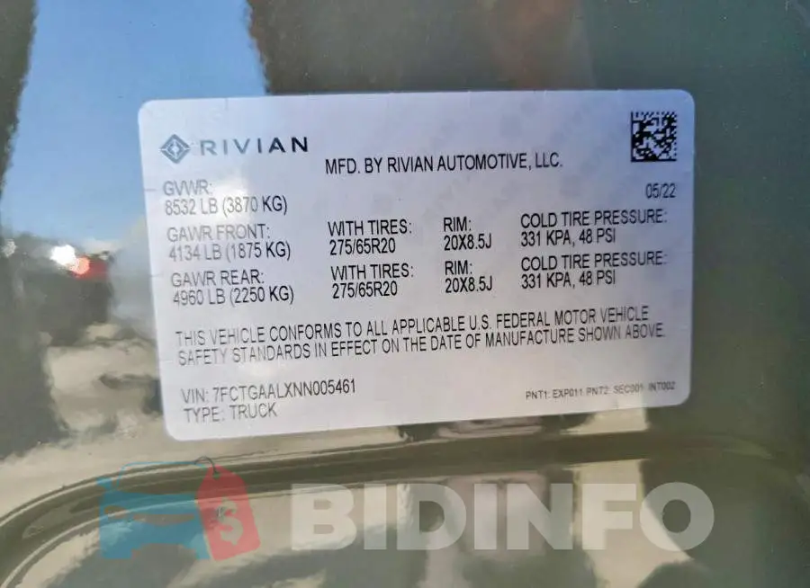 7FCTGAALXNN005461 Photo# 12
