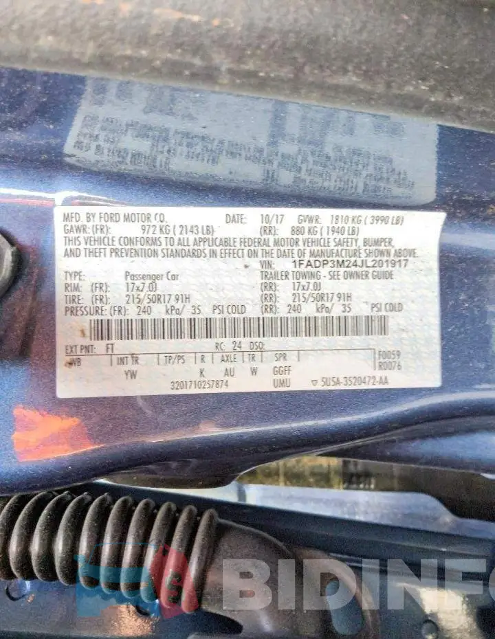 1FADP3M24JL201917 Photo# 12