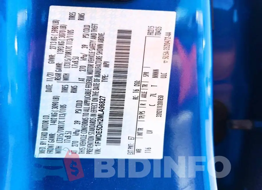 1FMDE5DH2MLA96827 Photo# 12