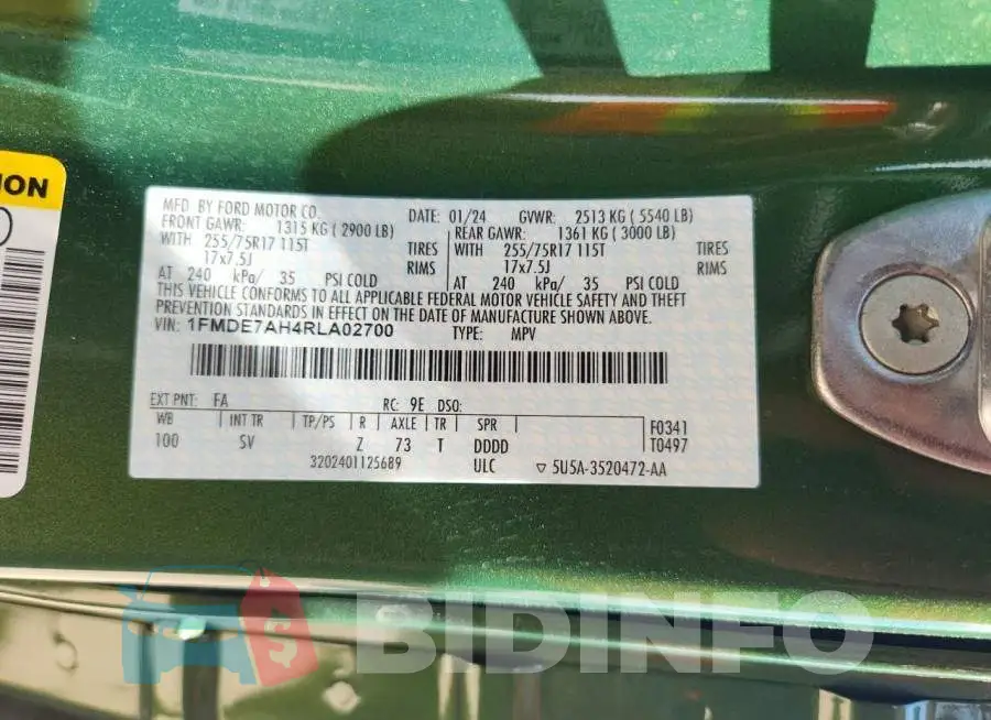 1FMDE7AH4RLA02700 Photo# 13