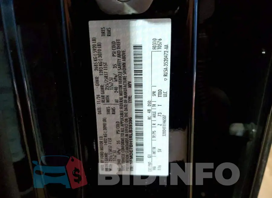 1FMDE7BH1RLB39396 Photo# 13