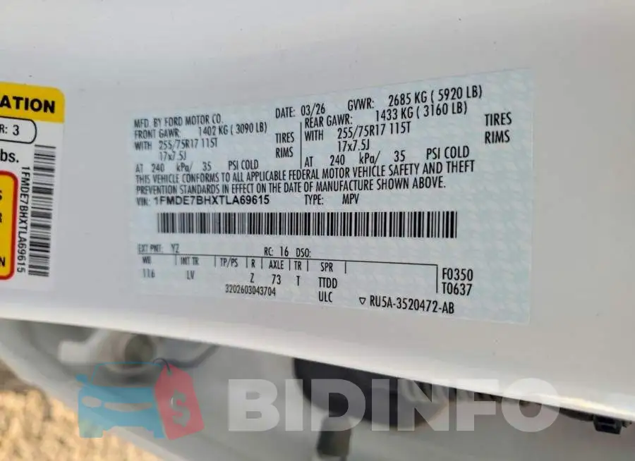 1FMDE7BHXTLA69615 Photo# 13
