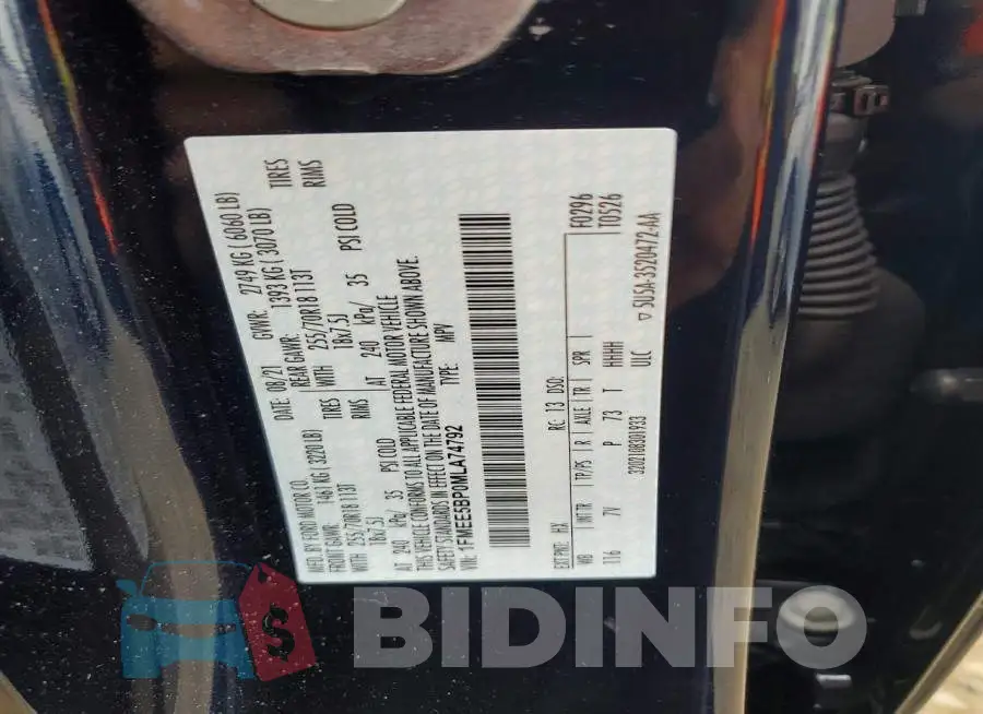 1FMEE5BP0MLA74792 Photo# 13