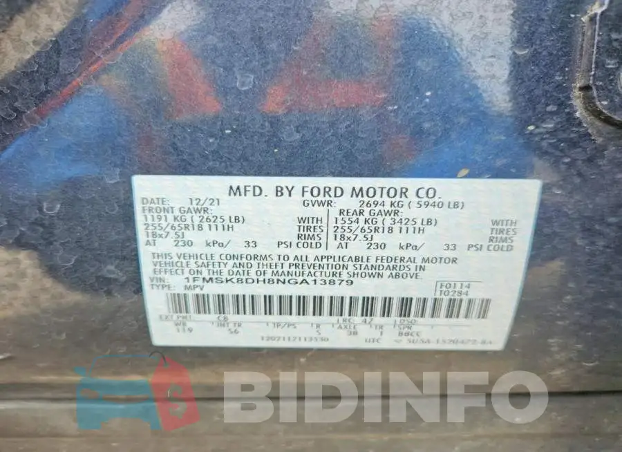1FMSK8DH8NGA13879 Photo# 14