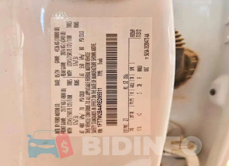 1FT7W2BA4RED95511 Photo# 12
