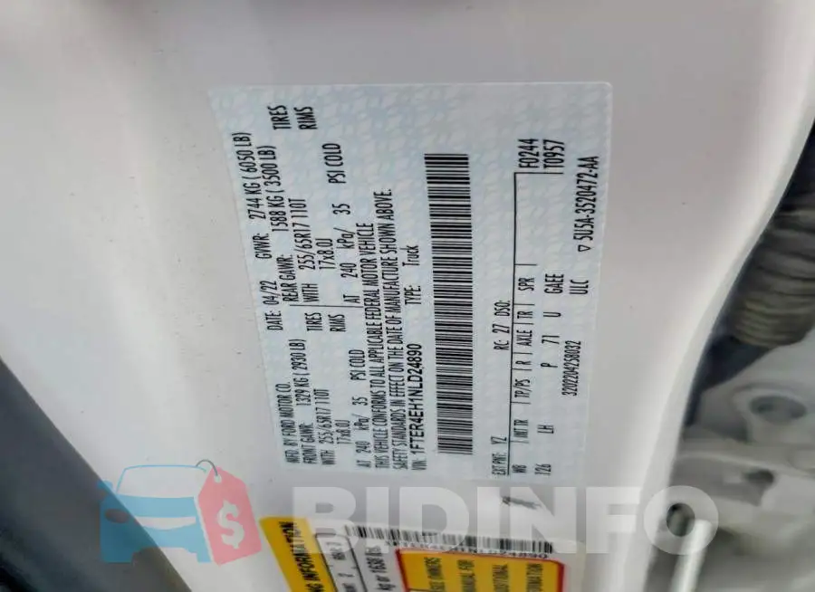1FTER4EH1NLD24890 Photo# 12