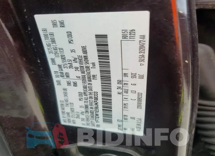 1FTEW1E59JKF68333 Photo# 12