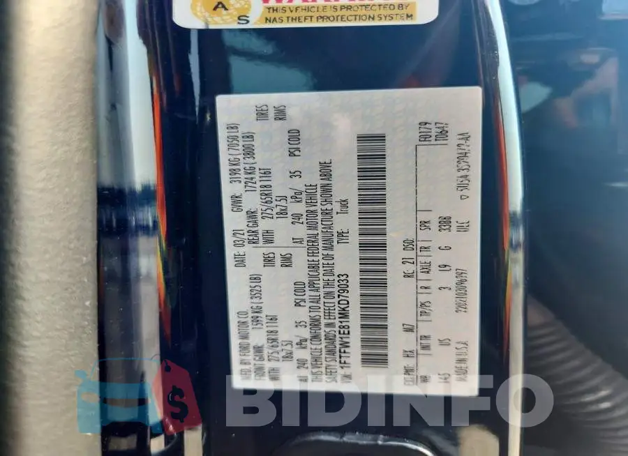 1FTFW1E81MKD79033 Photo# 12