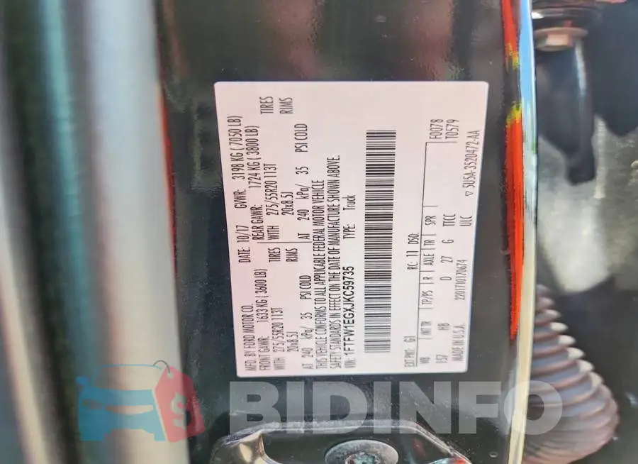 1FTFW1EGXJKC59735 Photo# 12