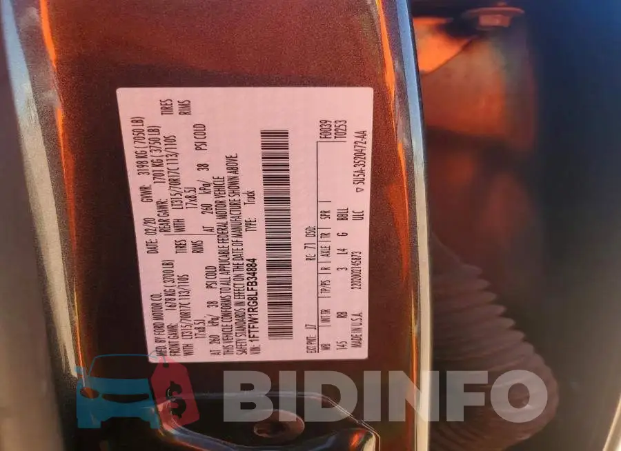 1FTFW1RG8LFB34884 Photo# 12