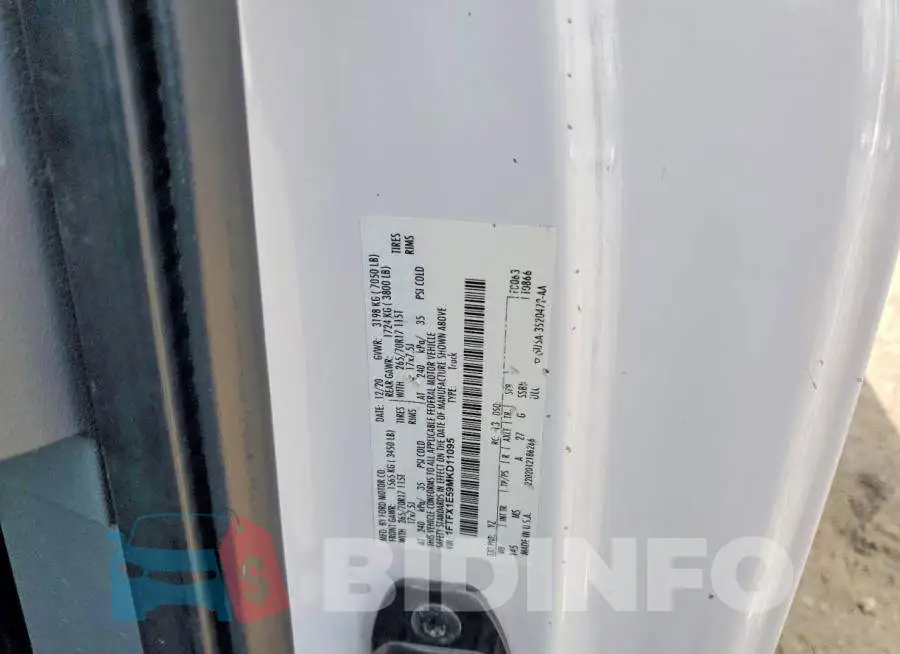 1FTFX1E59MKD11095 Photo# 12