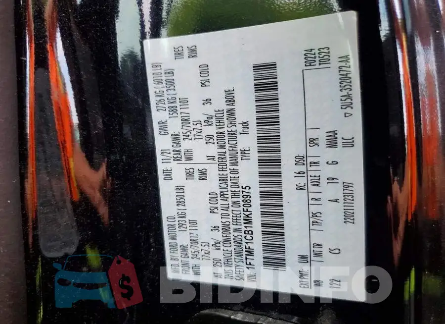 1FTMF1CB1MKF08975 Photo# 12