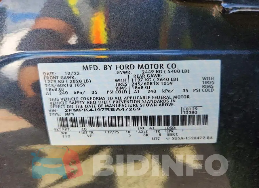 2FMPK4J97RBA47269 Photo# 13