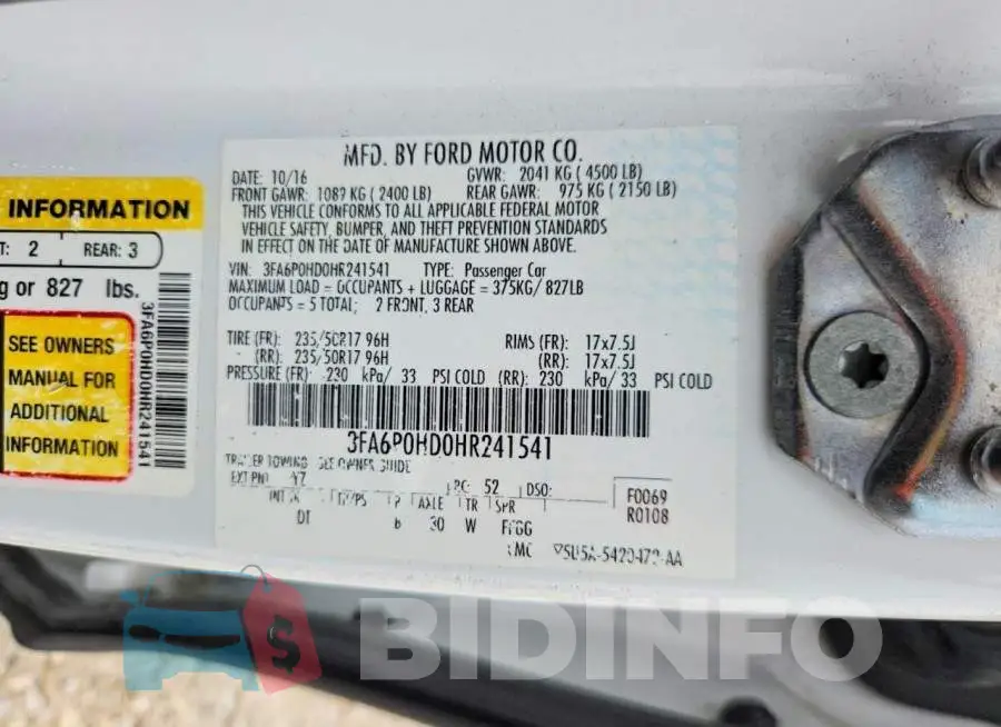 3FA6P0HD0HR241541 Photo# 12
