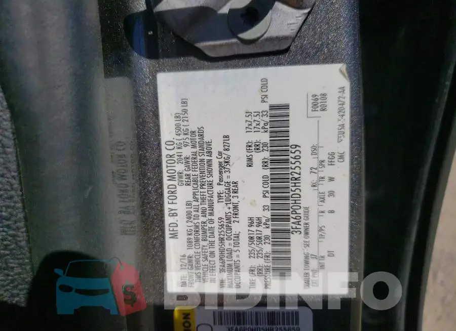 3FA6P0HD5HR255659 Photo# 13