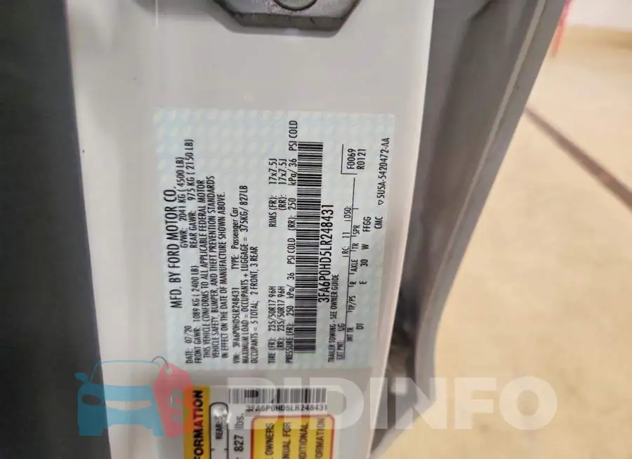3FA6P0HD5LR248431 Photo# 12