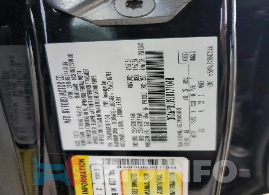 3FA6P0LU9JR171048 Photo# 12