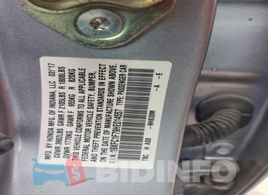 19XFC1F79HE014557 Photo# 13