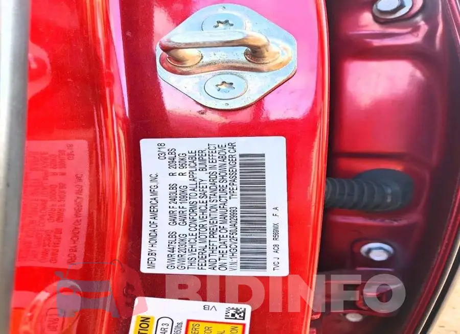 1HGCV2F50JA029993 Photo# 12