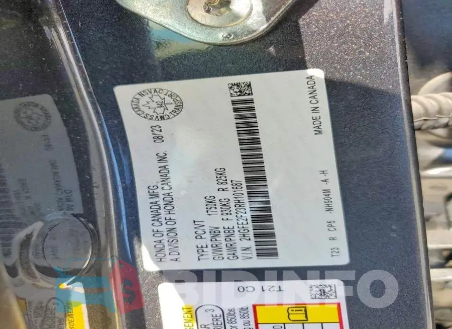 2HGFE2F23RH101687 Photo# 13