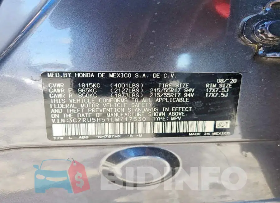 3CZRU5H51LM717530 Photo# 13