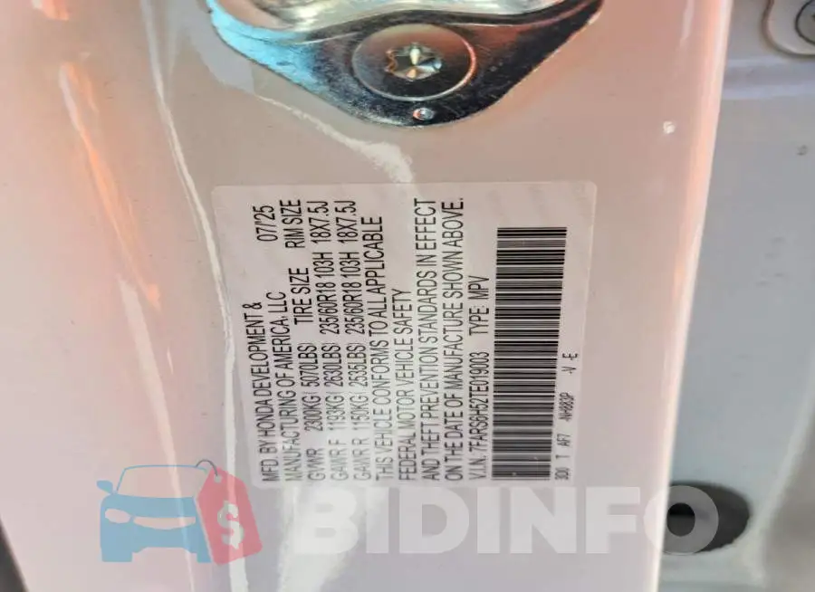 7FARS6H52TE019003 Photo# 13