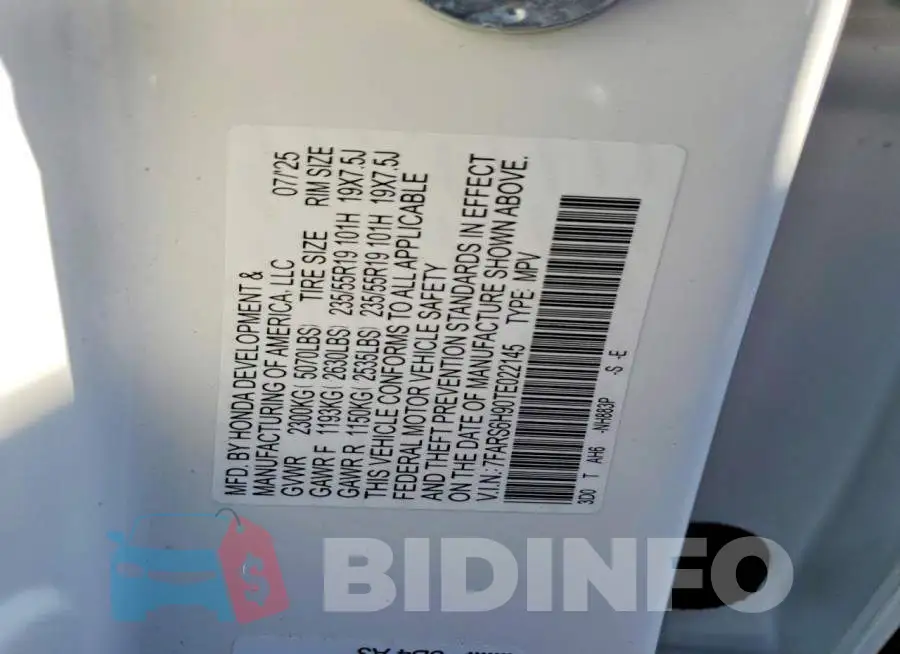 7FARS6H90TE022145 Photo# 13