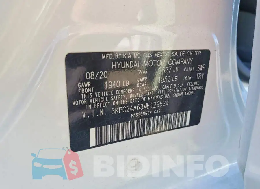 3KPC24A63ME129624 Photo# 12