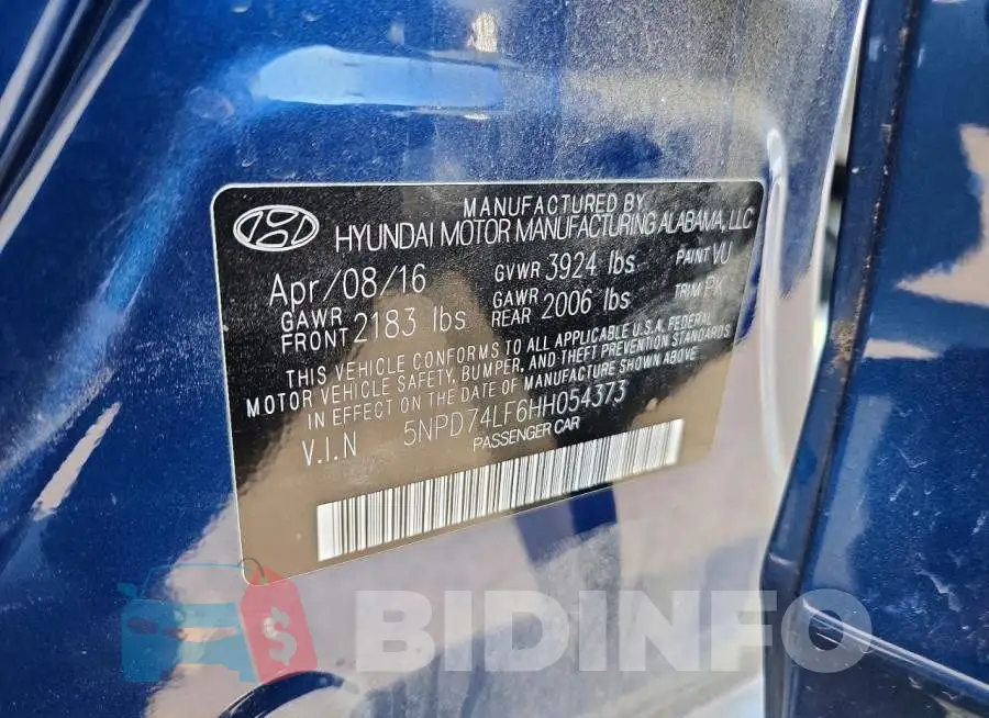5NPD74LF6HH054373 Photo# 12