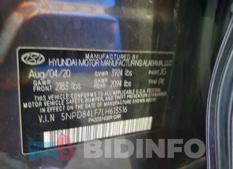 5NPD84LF7LH613516 Photo# 12