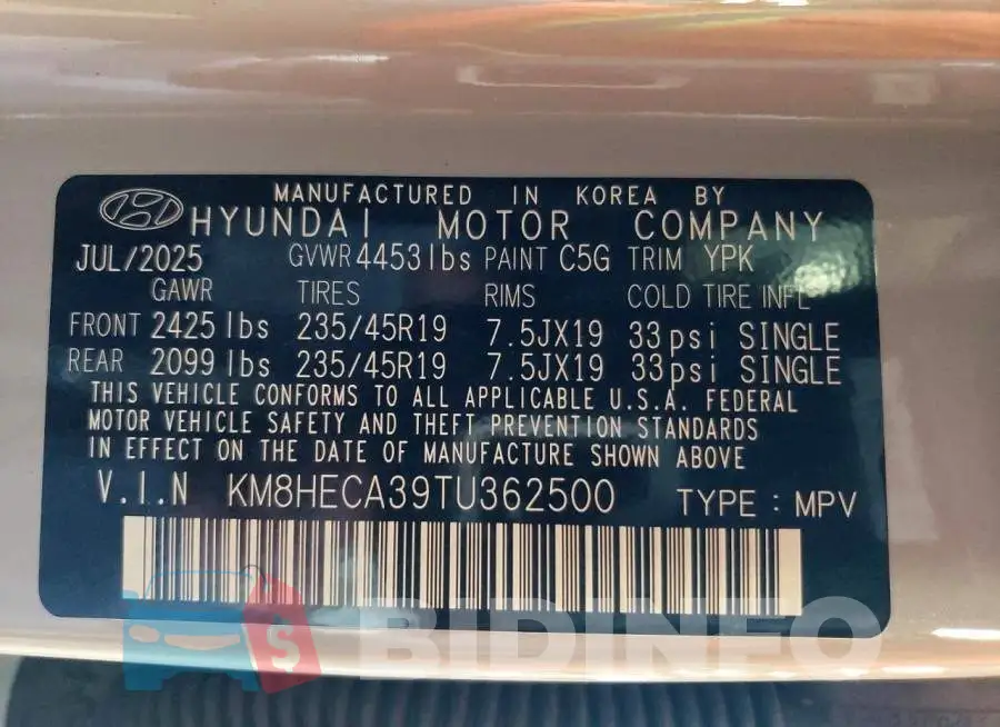 KM8HECA39TU362500 Photo# 13