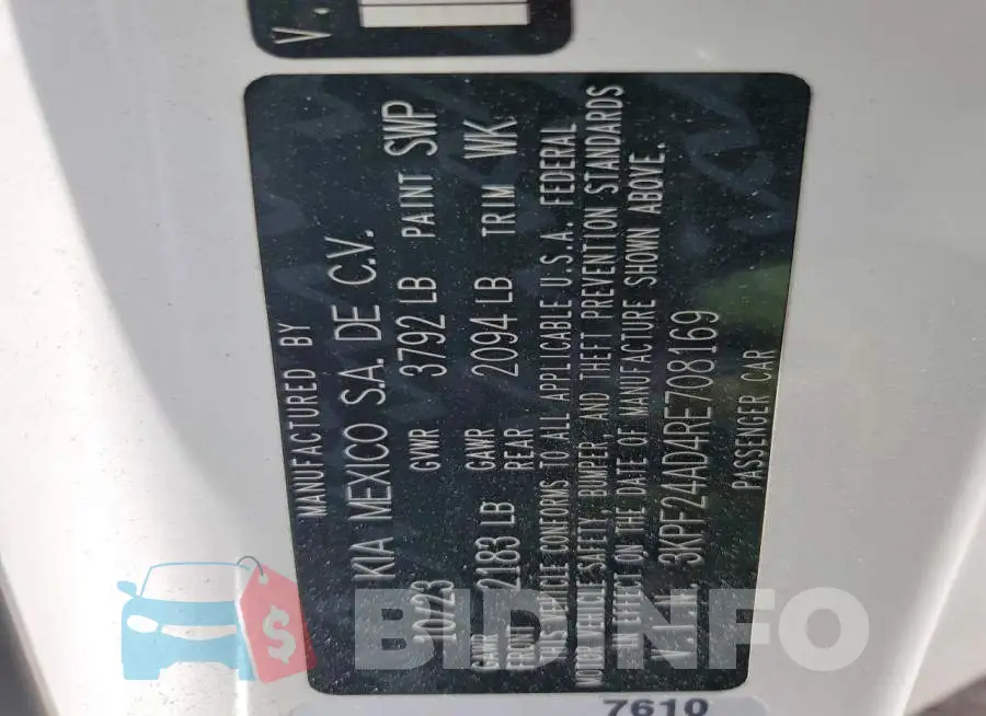 3KPF24AD4RE708169 Photo# 12