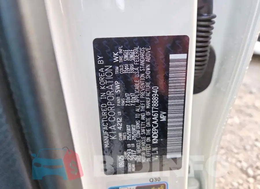 KNDEPCAA6T7888940 Photo# 13