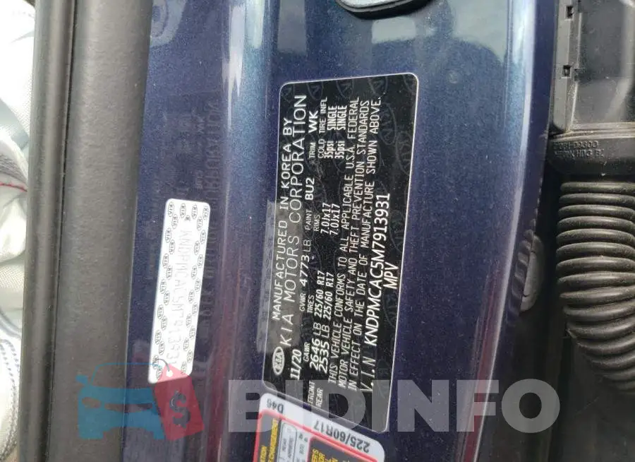 KNDPMCAC5M7913931 Photo# 13