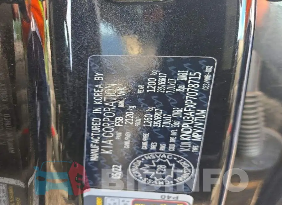 KNDPU3AFXP7078715 Photo# 14