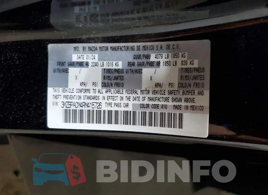 3MZBPACM4RM415726 Photo# 13