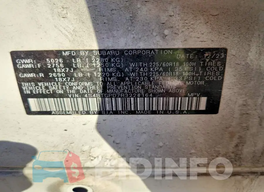 4S4BTGPD7R3224164 Photo# 14