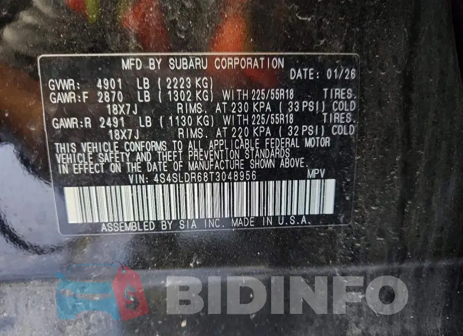 4S4SLDR68T3048956 Photo# 13